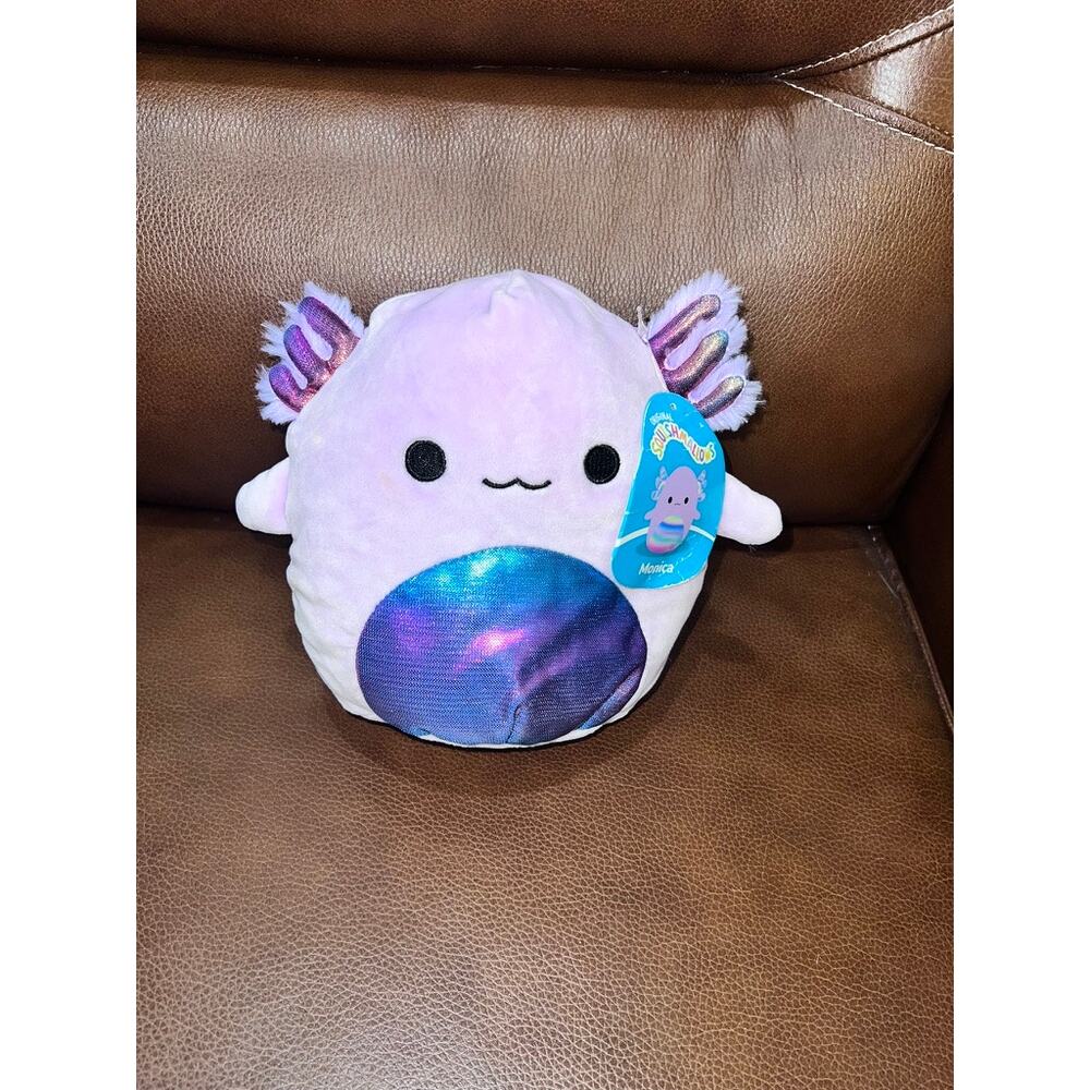 NWT Squishmallows Monica the Purple Axolotl Medium Plush Toy 8"‎